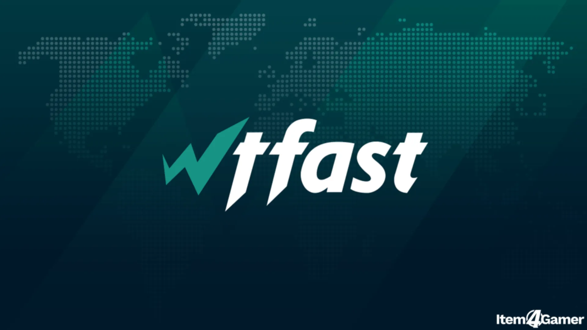 WTFast logo with a world map background, a tool designed to reduce ping and improve gaming connection for smoother online gameplay.