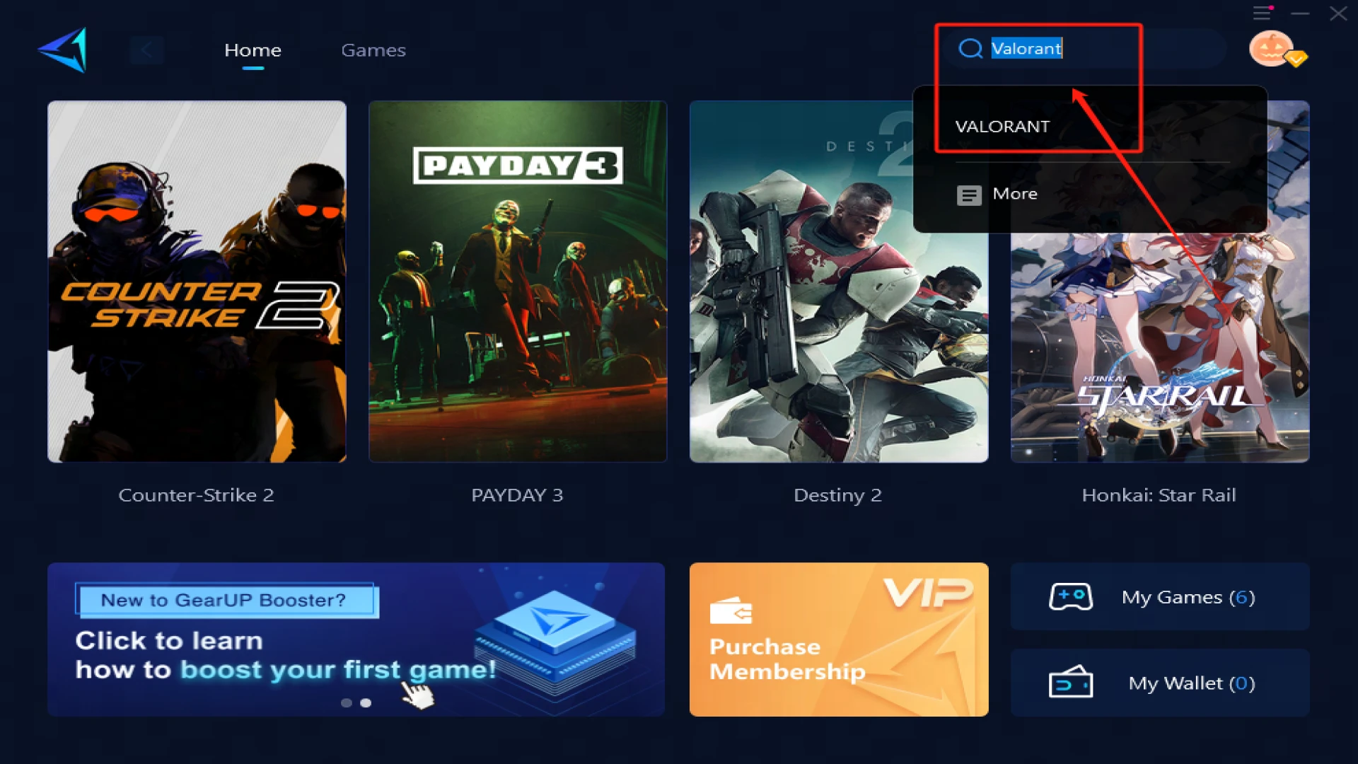 How to use GearUP Booster: step one