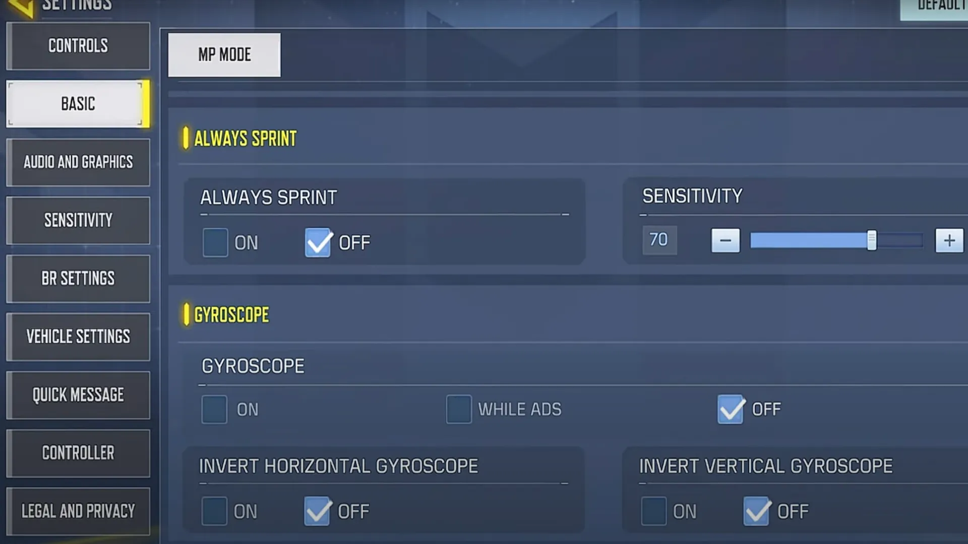 always sprint codm