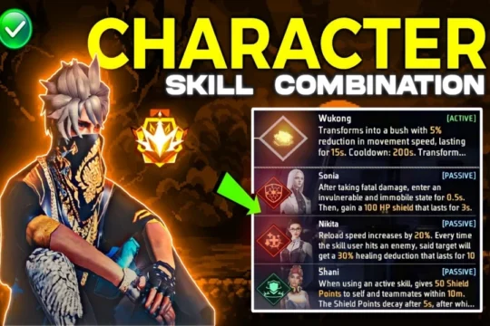 free fire character skill combination