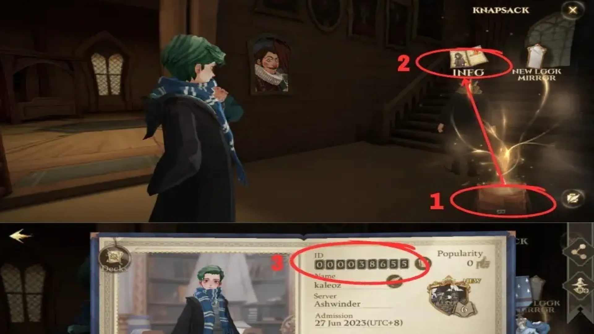 find uid harry potter magic awakened