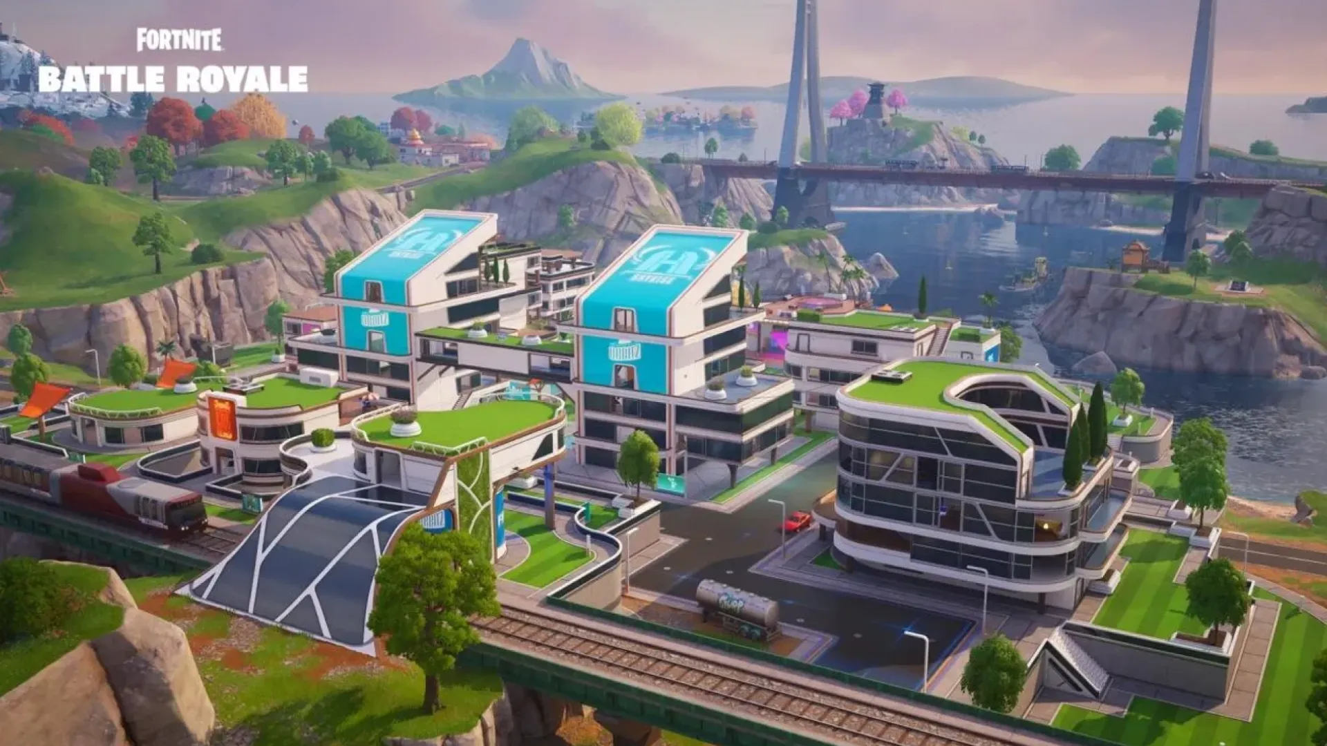 New Fortnite map for Chapter 6 Season 3 with marked DC-themed zones.