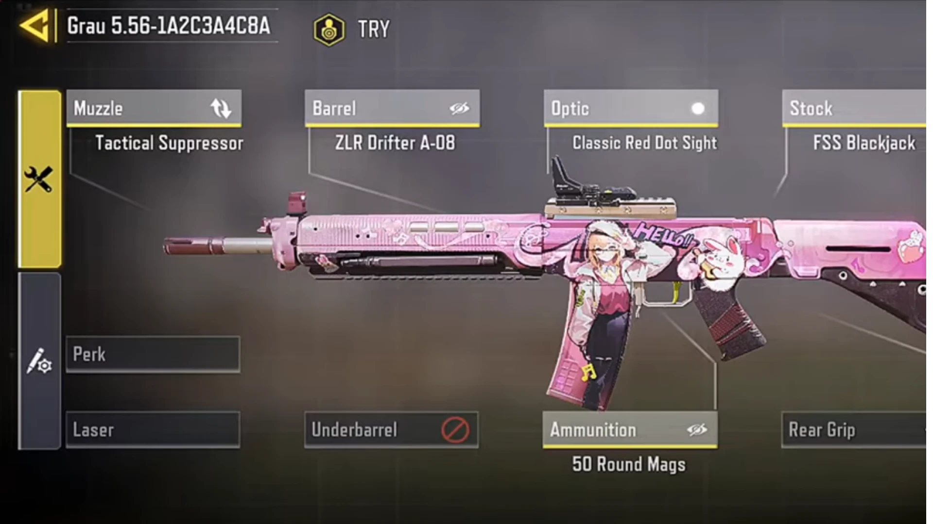 Grau 5.56 Gunsmith CODM Season 5 attachments