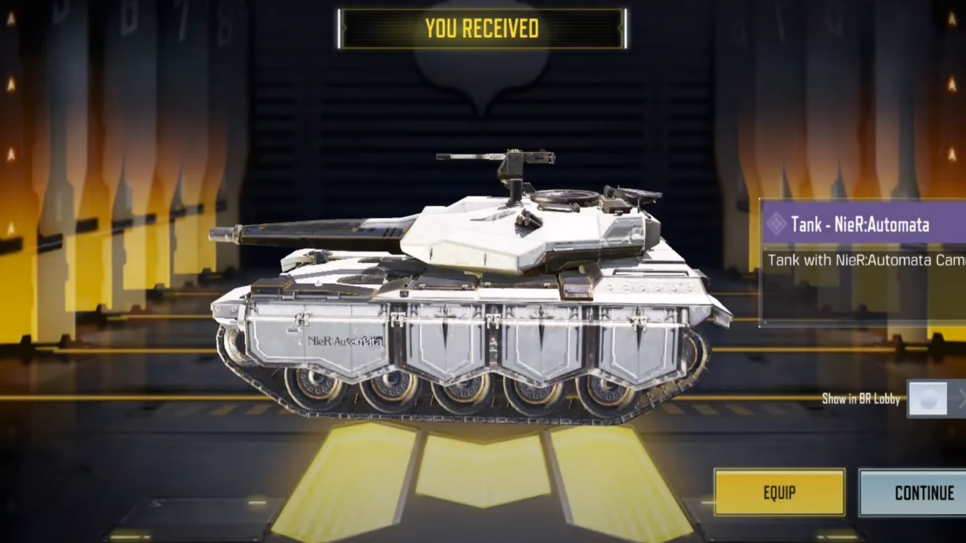 NieR Event in Call of Duty Mobile tank