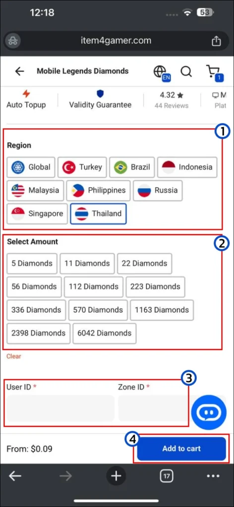 How to top up region lock prodouct?