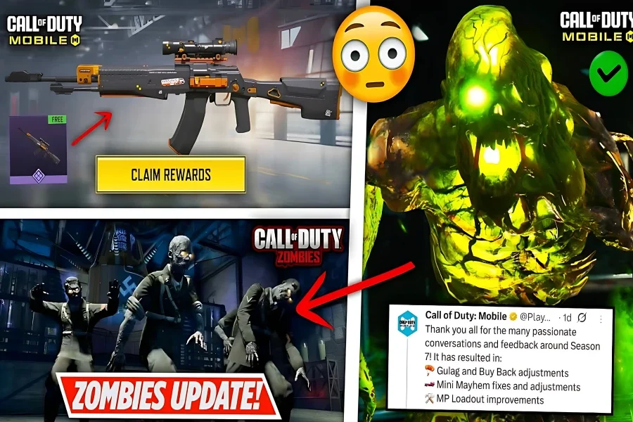 Call of Duty Mobile Zombie Update Season 8 | BR Night Mode & Free AN94 Skin