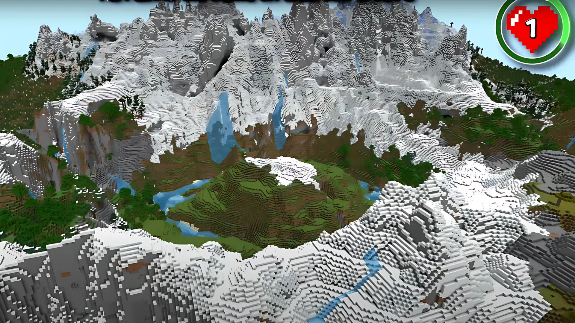 1. Dream Hill in the Mountains - New Minecraft Seeds