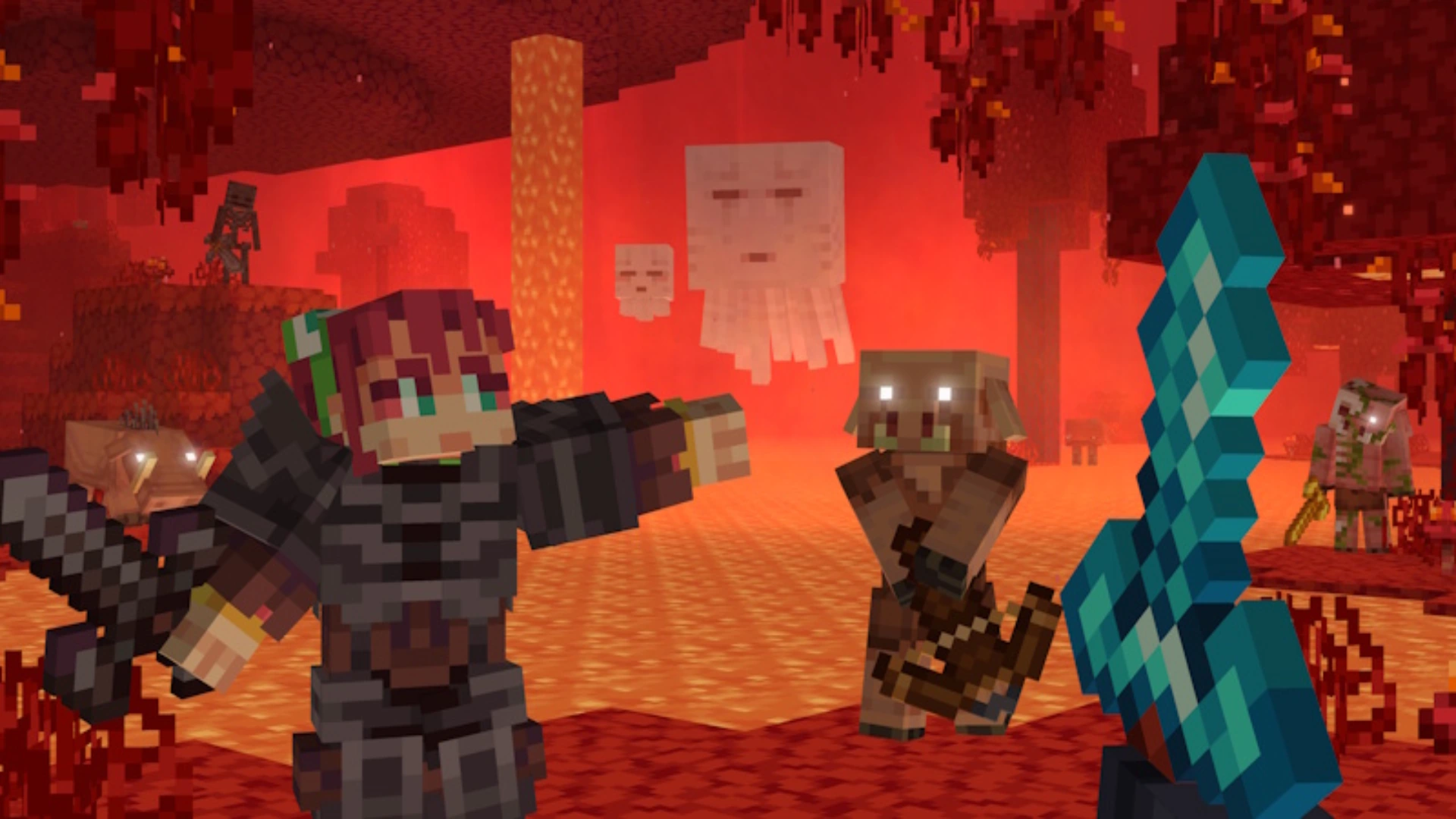 Nether battle in Halloween Update Actions and Stuff 1.7 Minecraft