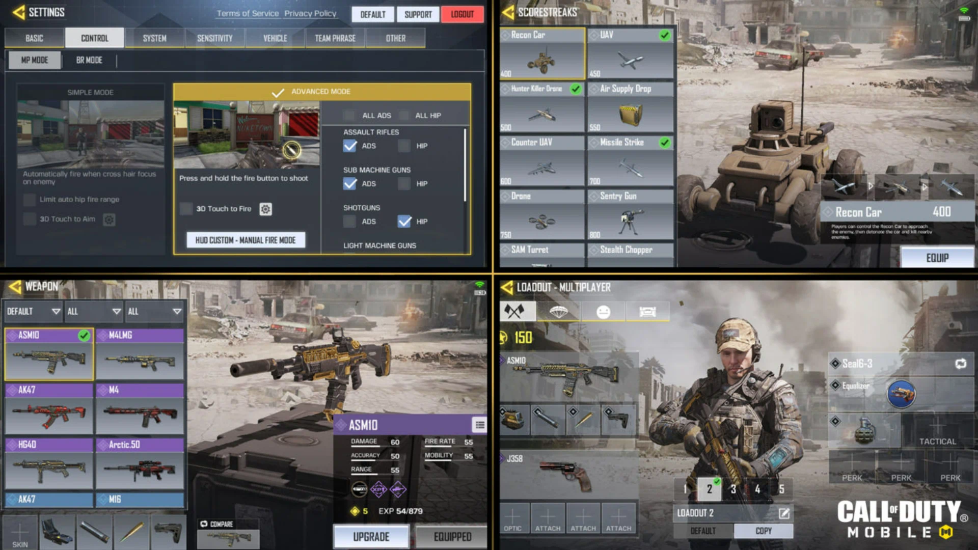 Best HUD settings in Call of Duty Mobile showing pro player button layout
