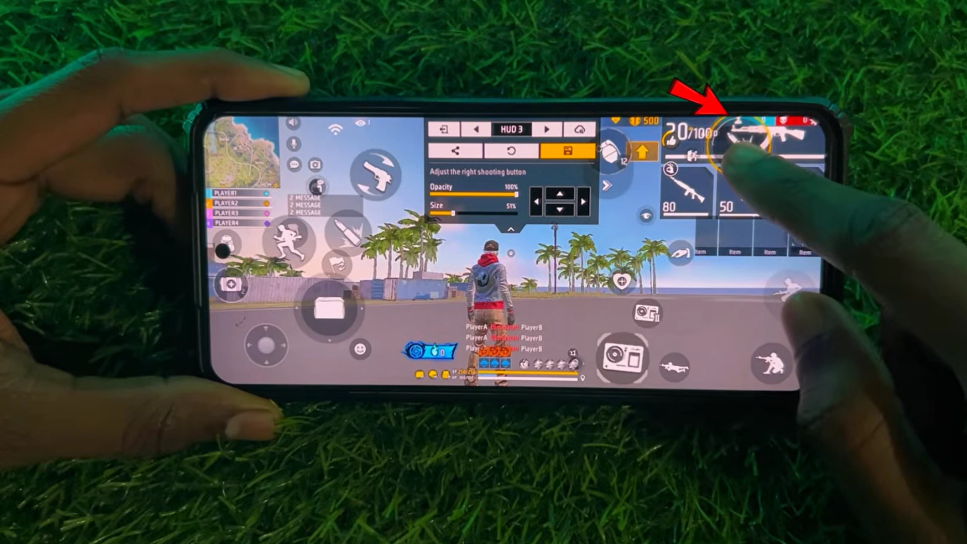Free Fire sensitivity for low-end phones