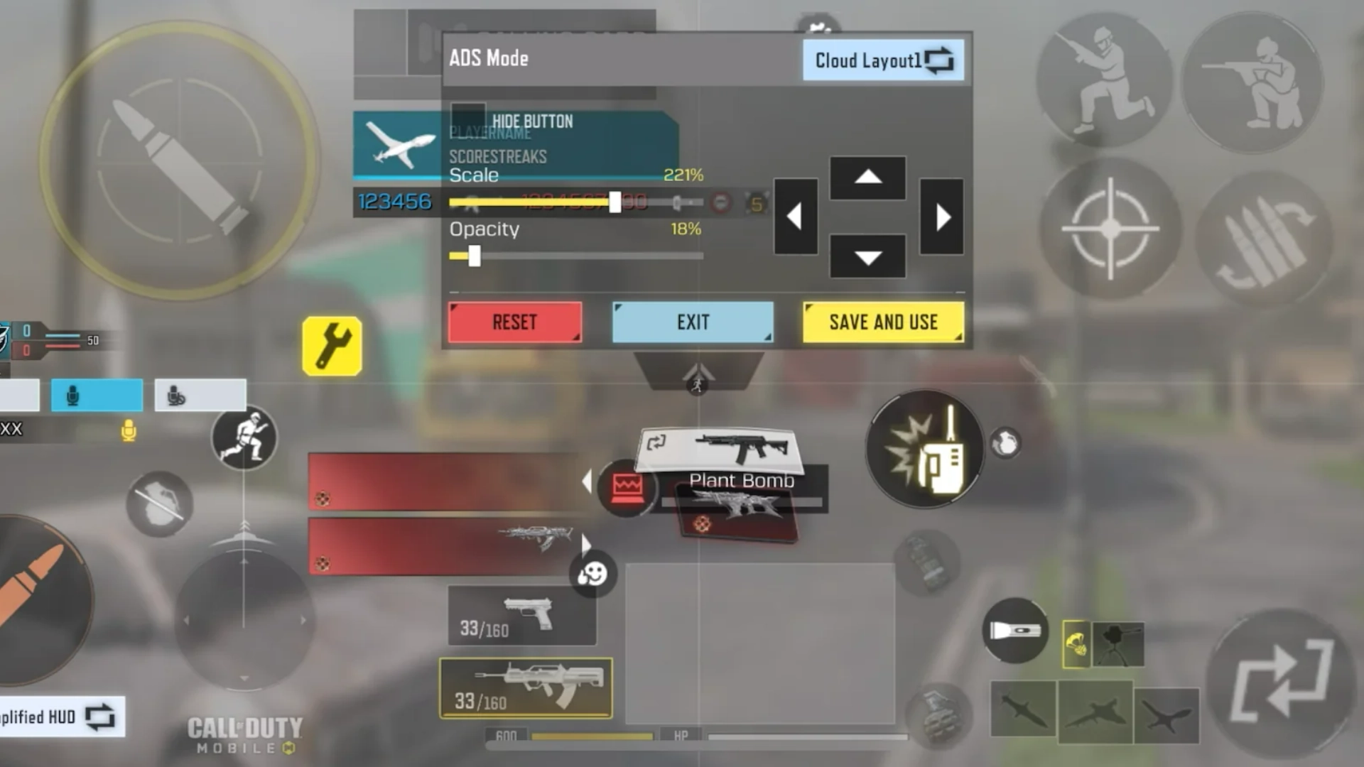 CODM Pro Player HUD 4 Finger