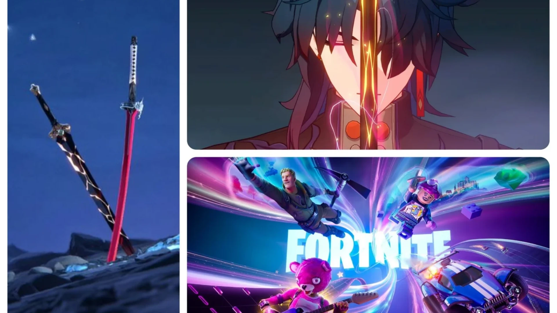 Scene from the official Honkai Star Rail x Fortnite teaser trailer