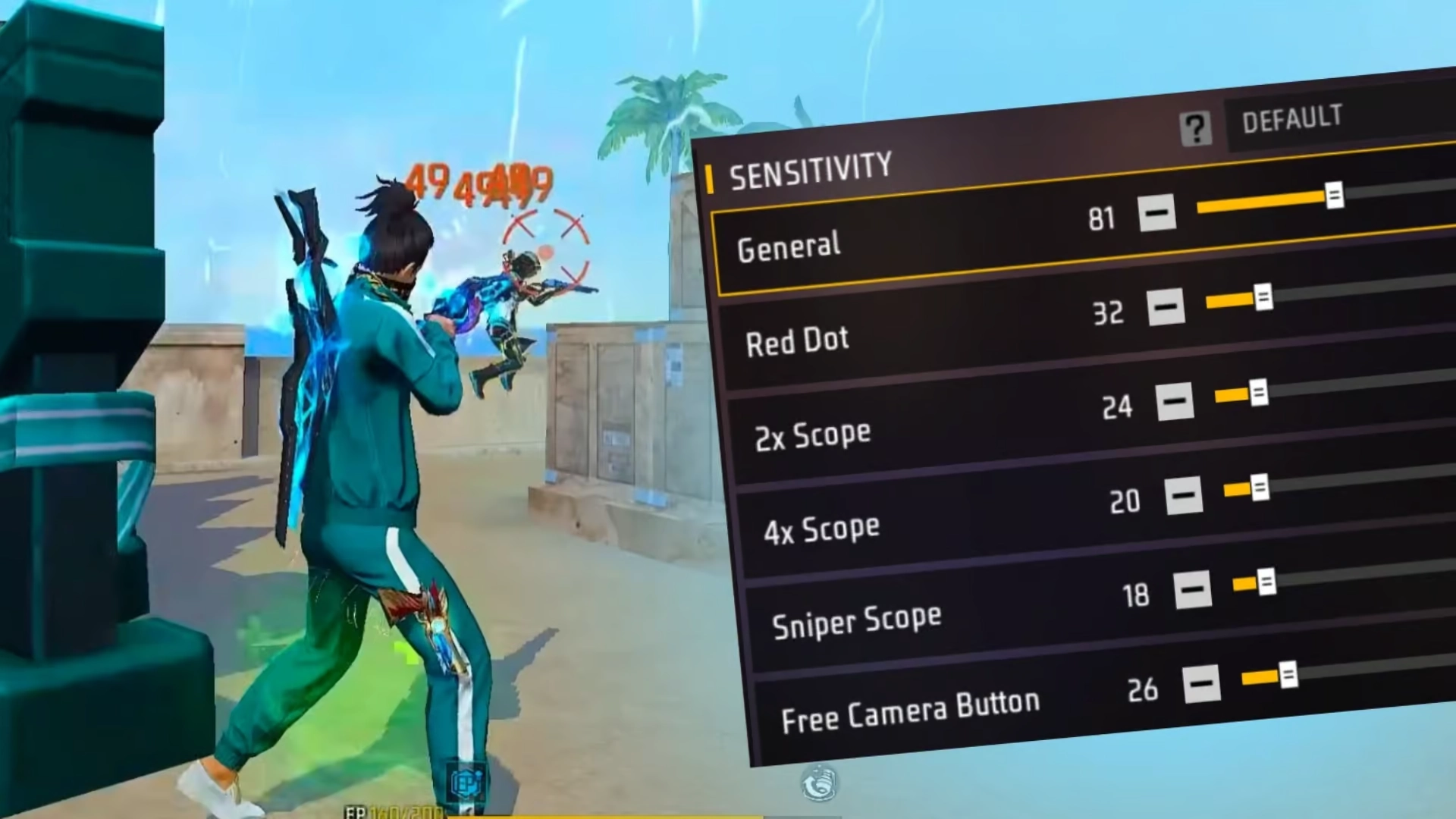 Free Fire sensitivity settings
