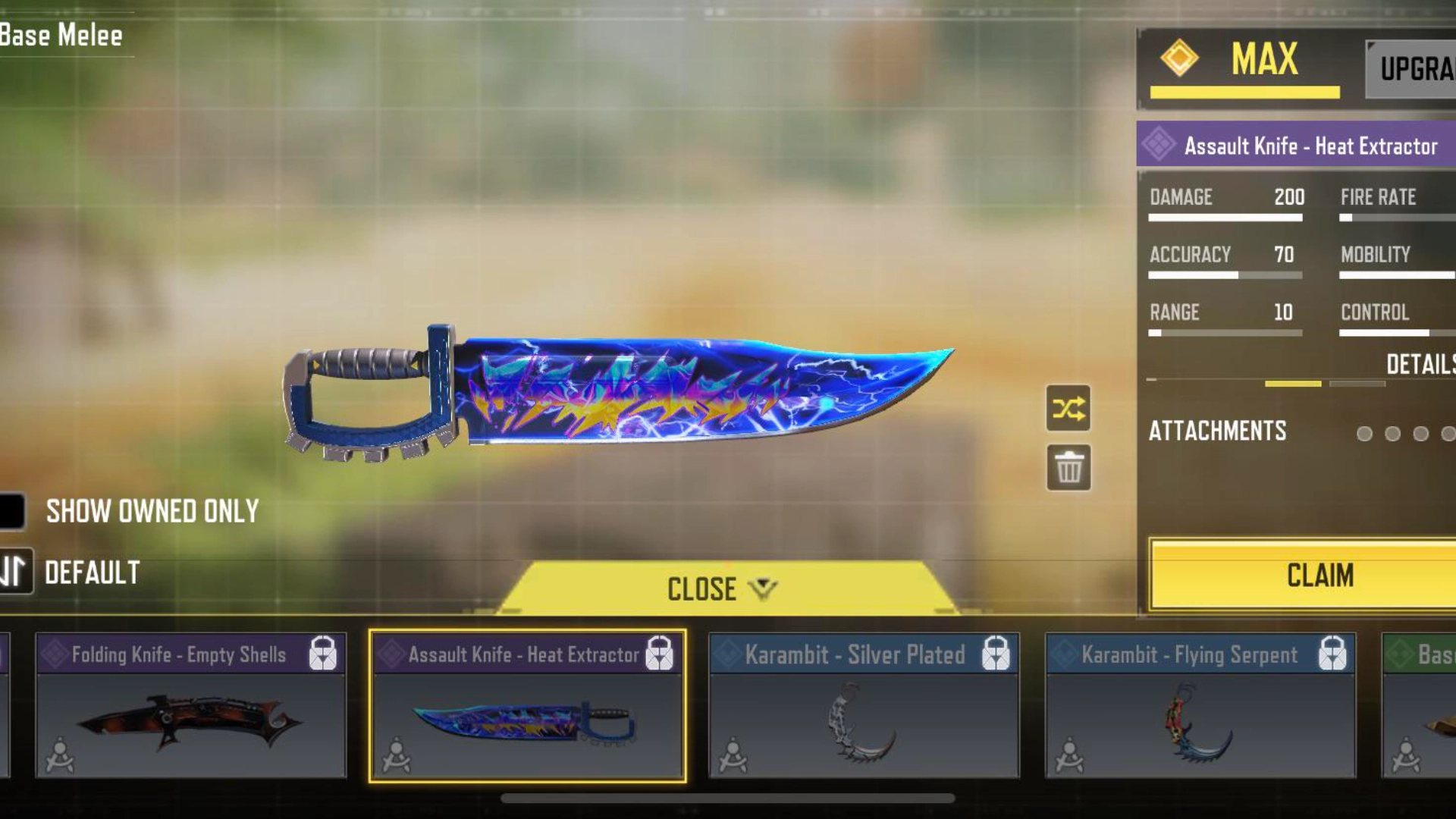 best free assault knife codm