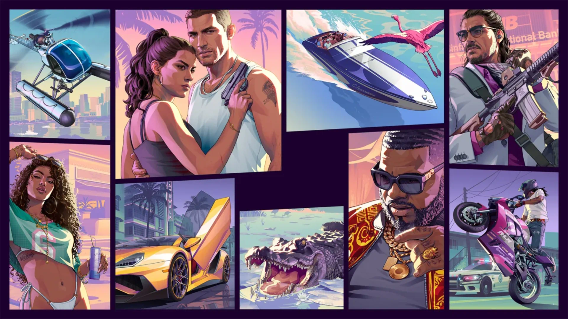  GTA 6 cover art featuring Lucia and Jason
