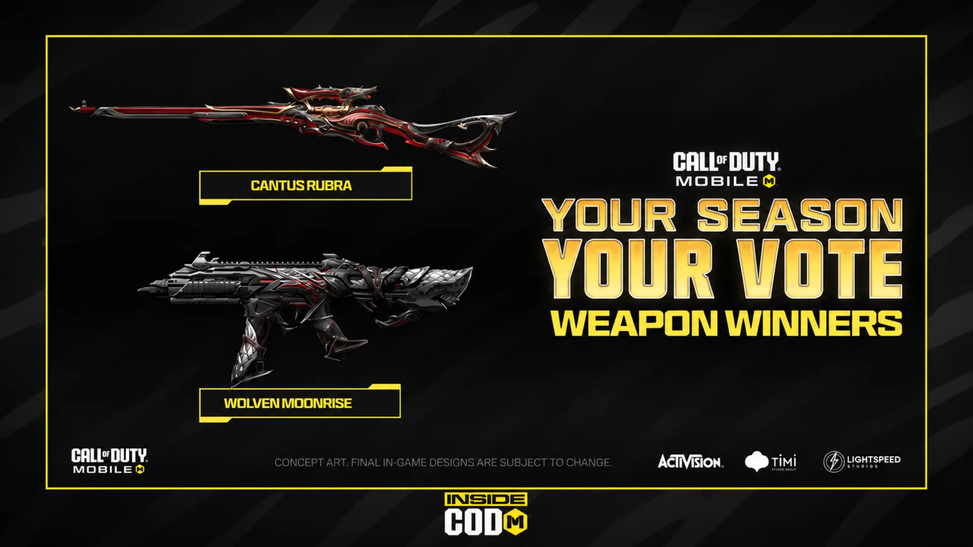 Community-Voted Weapon Skins in CODM Season 9