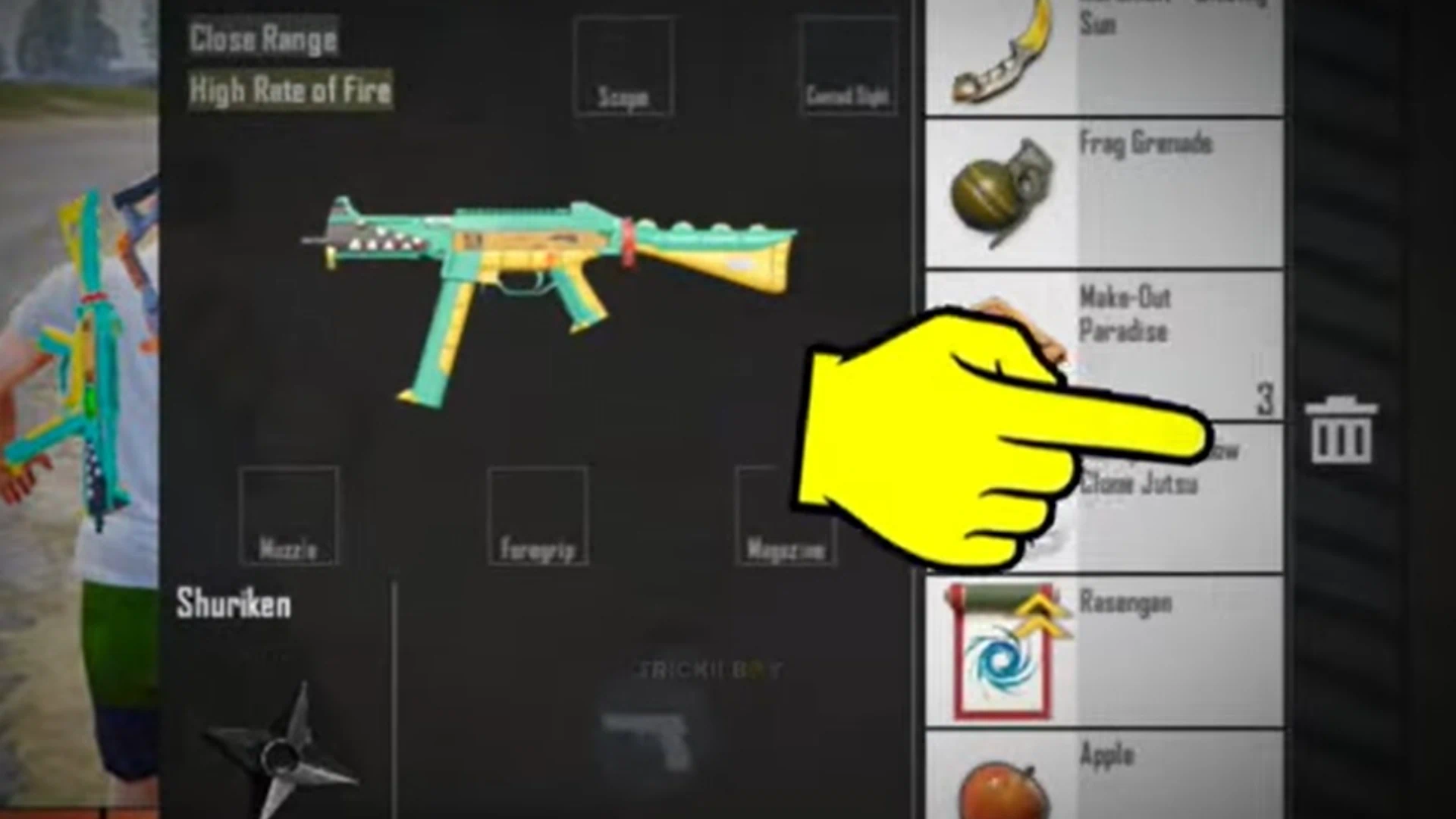 Dropping Ninja Stars Makes Weapon Equip Faster