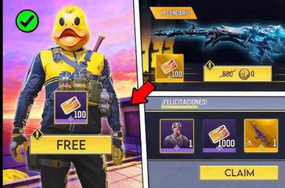 Free COD Mobile Skins and 4 Legendary Guns