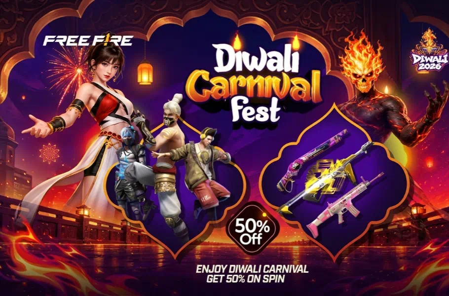 Free Fire Max Diwali Carnival: Rare Bundles, 90% Discounts & Big Collabs