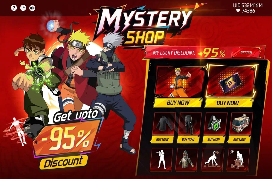 Free Fire Mystery Shop: October’s Biggest Rewards!