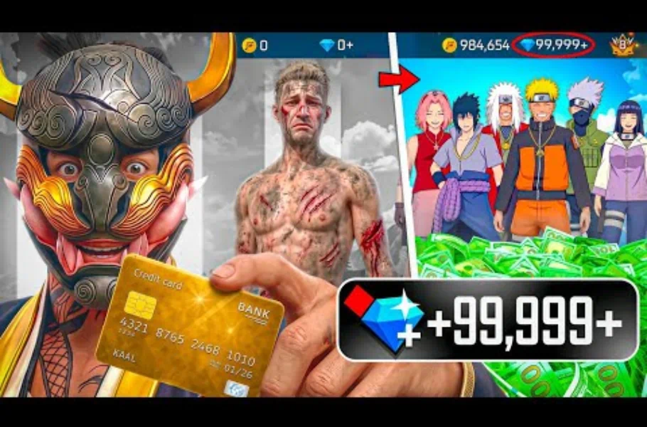Unlocking the Naruto Bundle on an 8-Year-Old Free Fire Account!